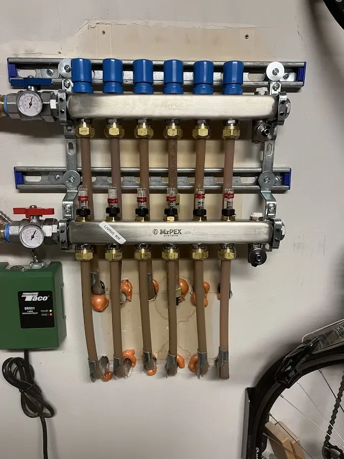 Plumber performing Leak Detection at a residential property in Monson